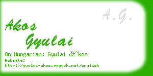 akos gyulai business card